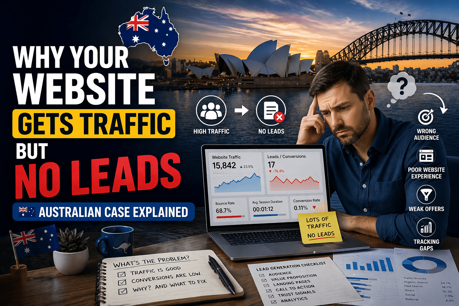 Why Your Website Gets Traffic But No Leads (Australian Case Explained)